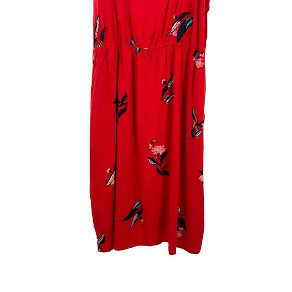 Ava‎ & Vic Bird of Paradise Plus Size 2X Red Summer Dress Spaghetti Straps - Picture 5 of 10